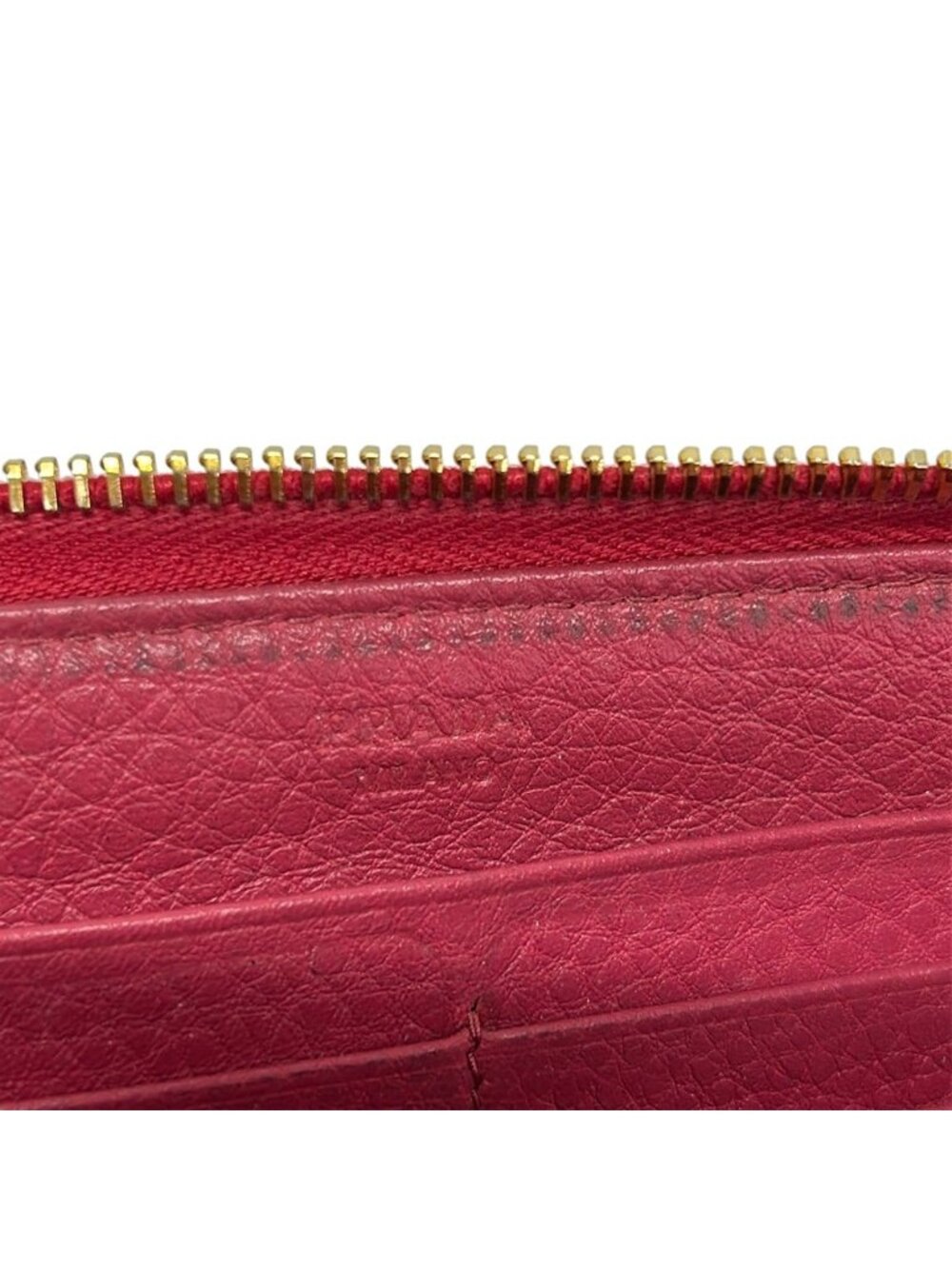Prada Wallet Pink Zip Around Leather - Picture 5 of 6
